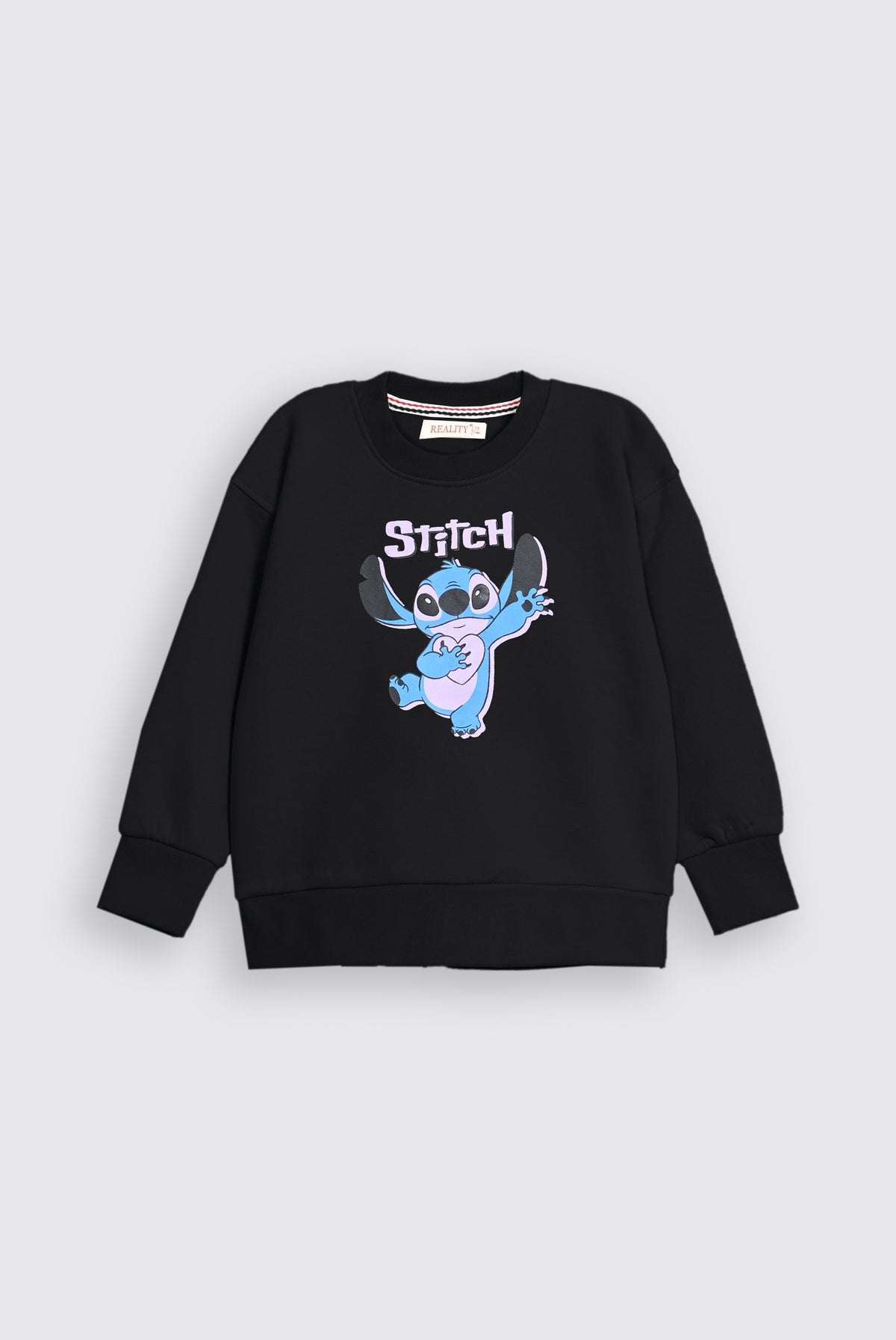 STITCH GRAPHIC BLACK SWEATSHIRT