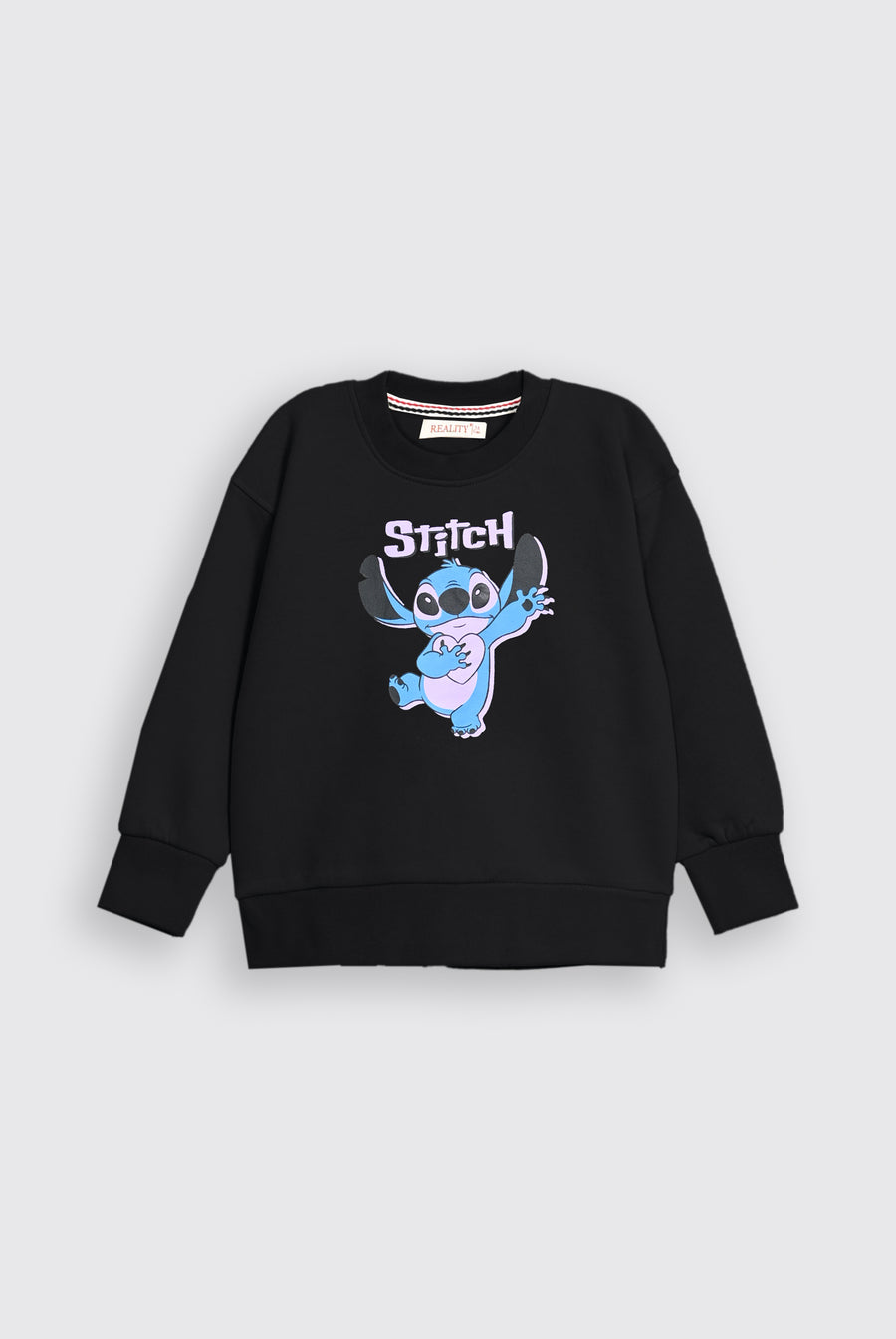 STITCH GRAPHIC BLACK SWEATSHIRT