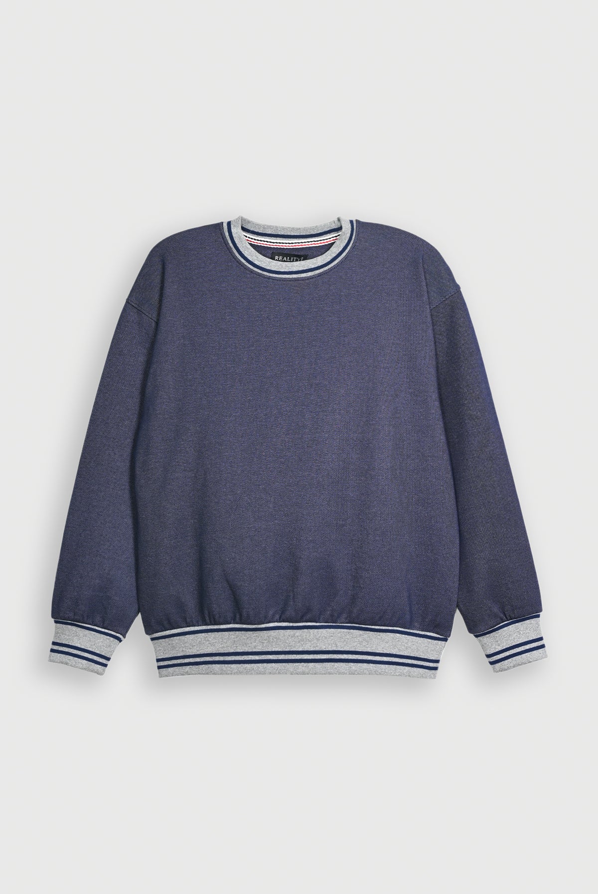DENIM CREW navy SWEATSHIRT