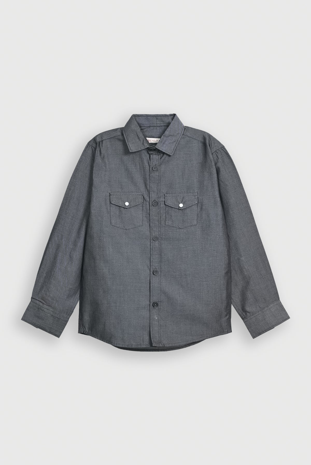BUTTON DOWN GRAY SHIRT Reality