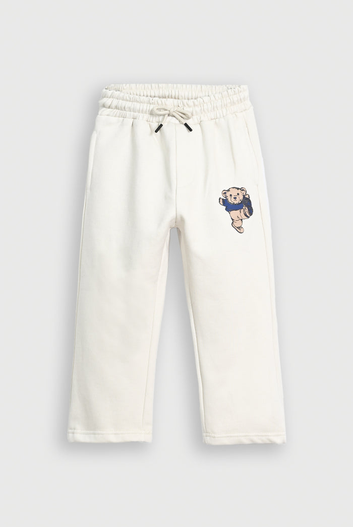 PANDA GRAPHIC BEIGE TROUSER