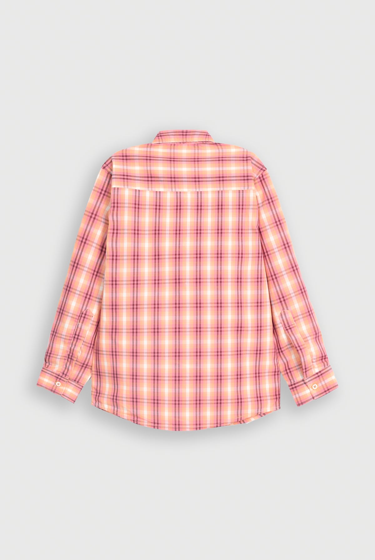 CHECKED PEACH SHIRT