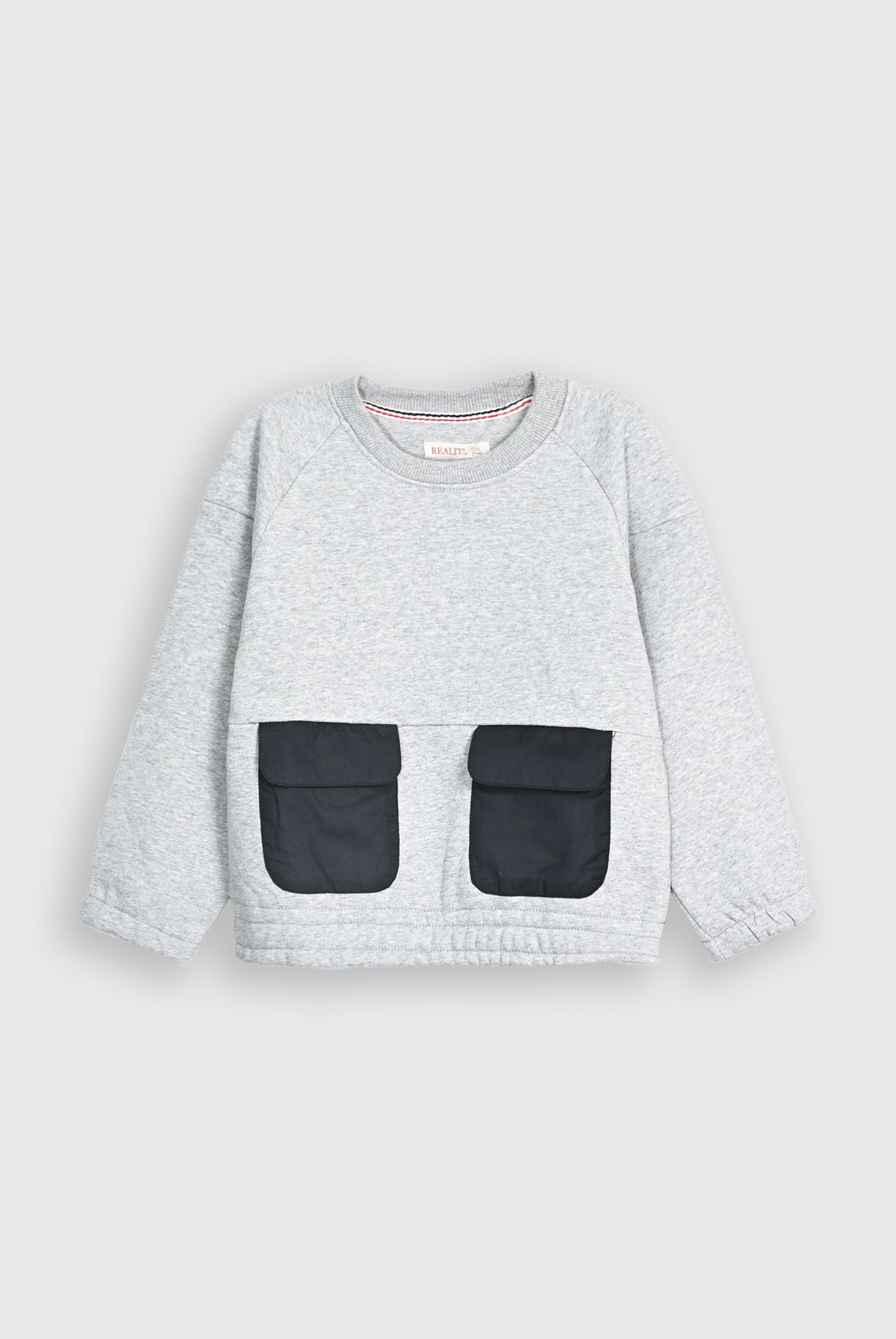 DOUBLE POCKET GRAY SWEATSHIRT