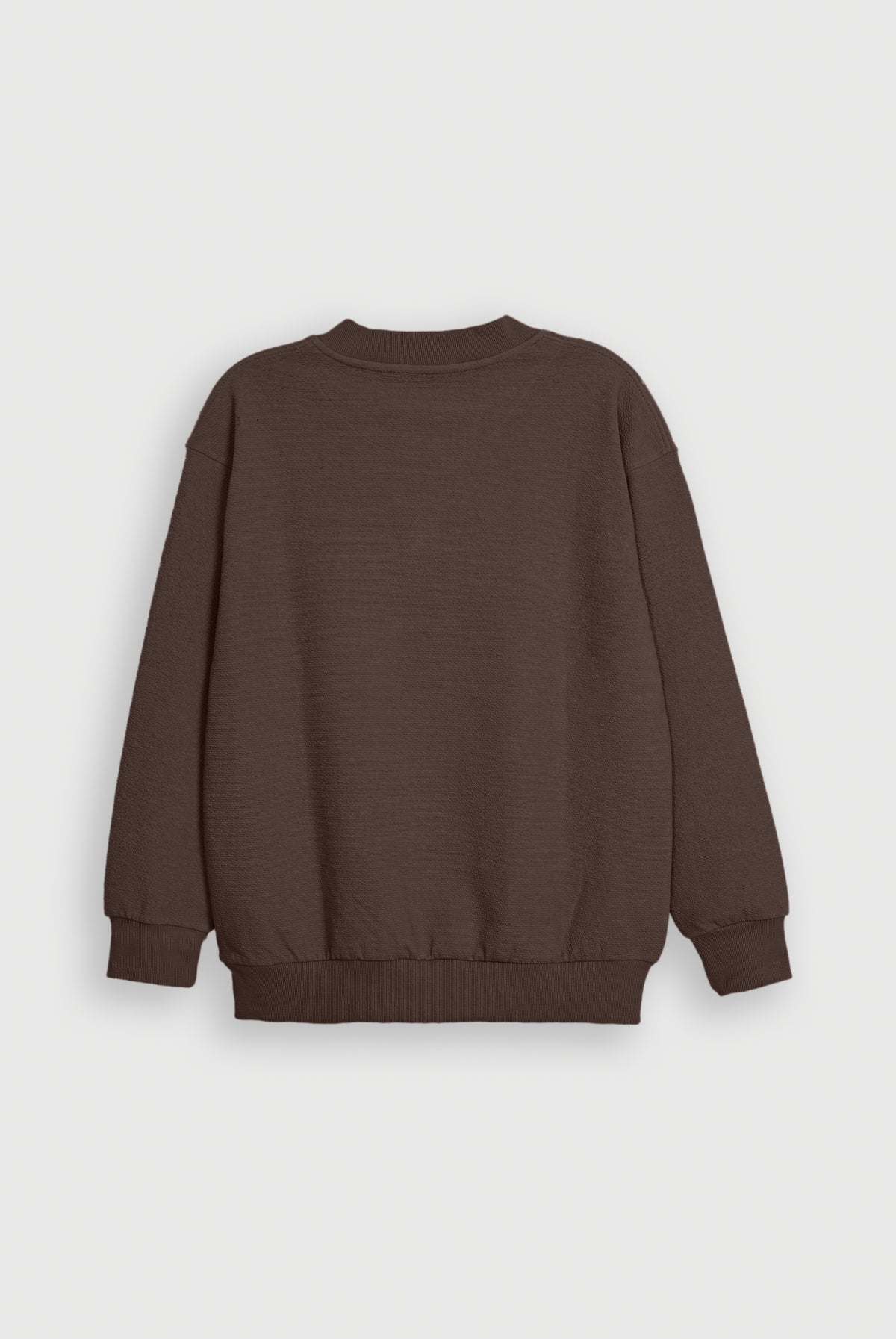 TEXTURED CHOCLATE SWEATSHIRT