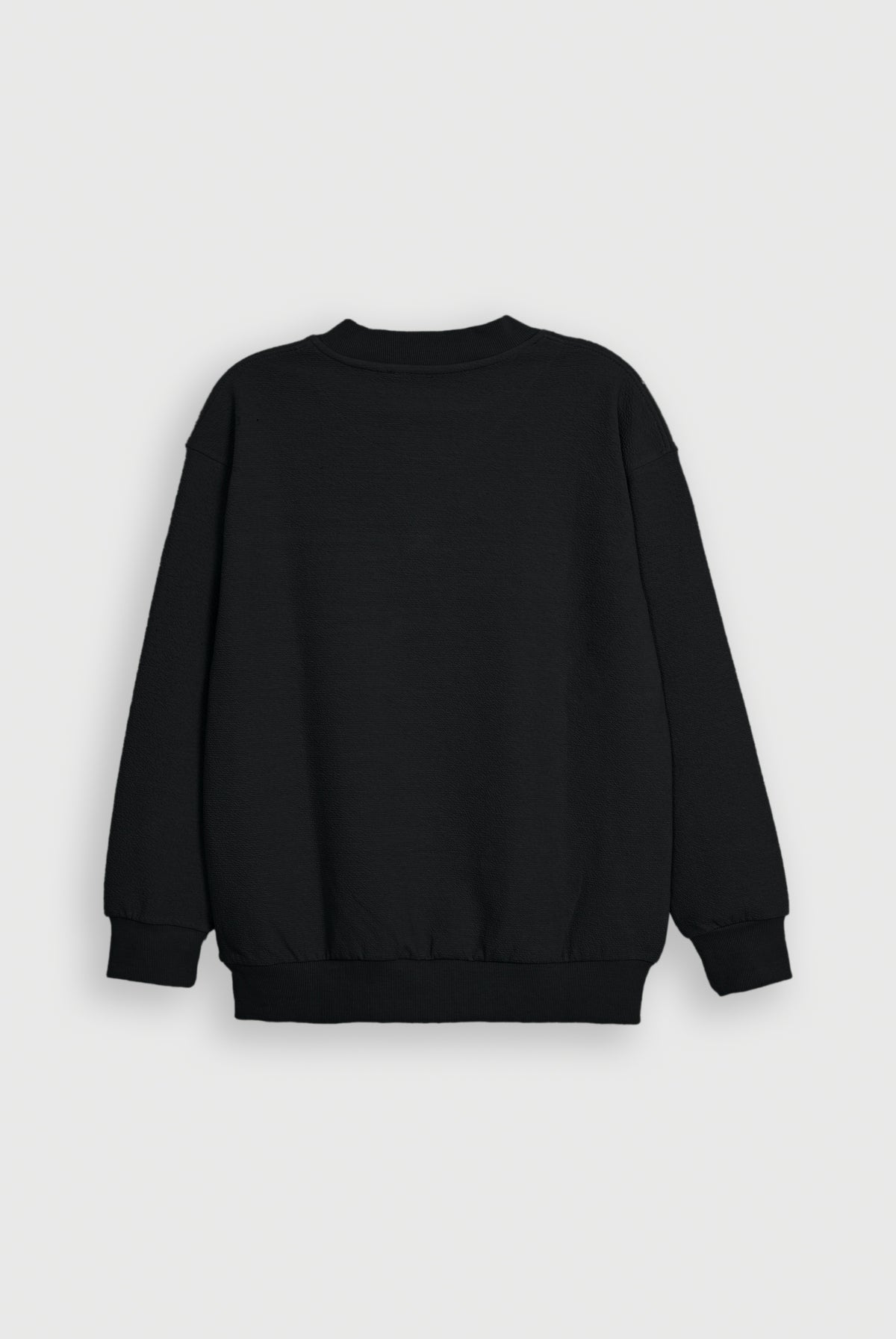 TEXTURED BLACK SWEATSHIRT