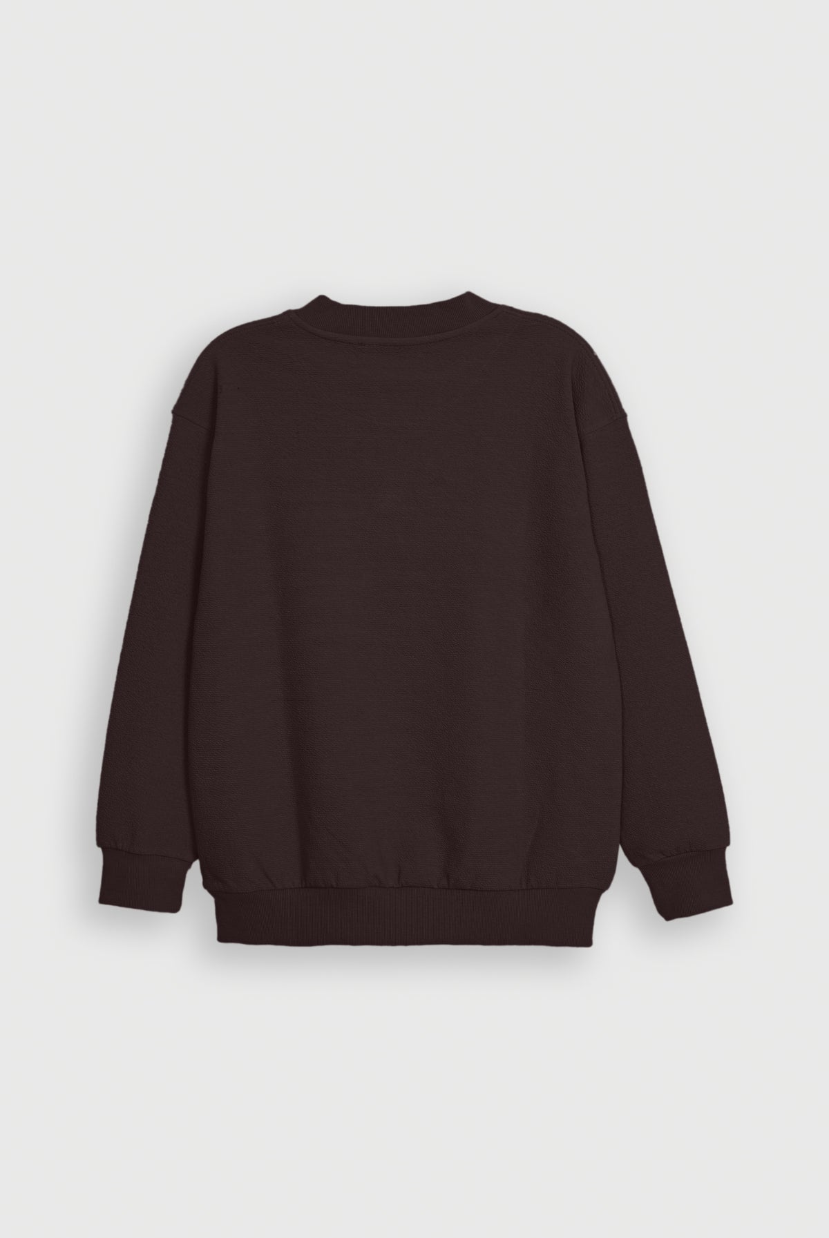 TEXTURED BROWN SWEATSHIRT