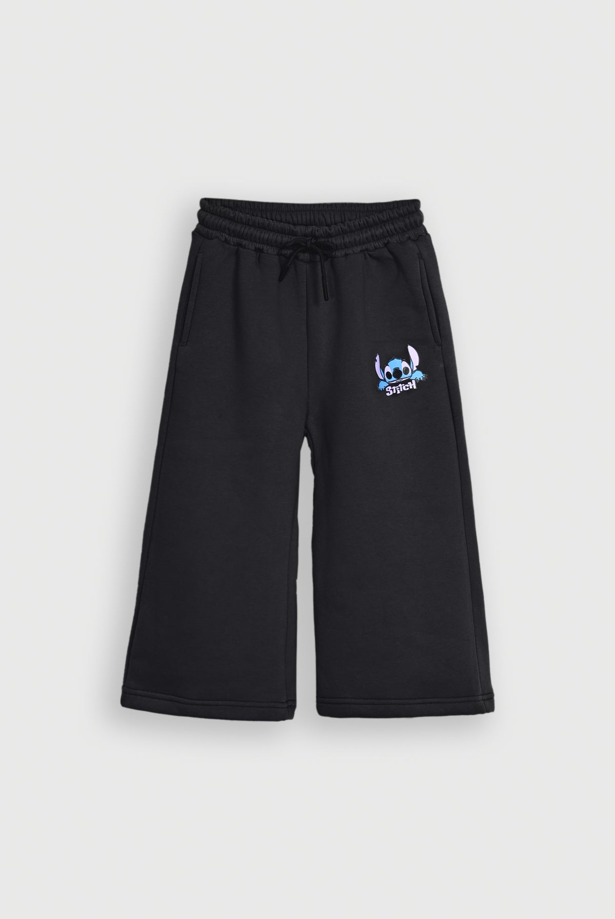 STITCH GRAPHIC FLEECE BLACK TROUSER