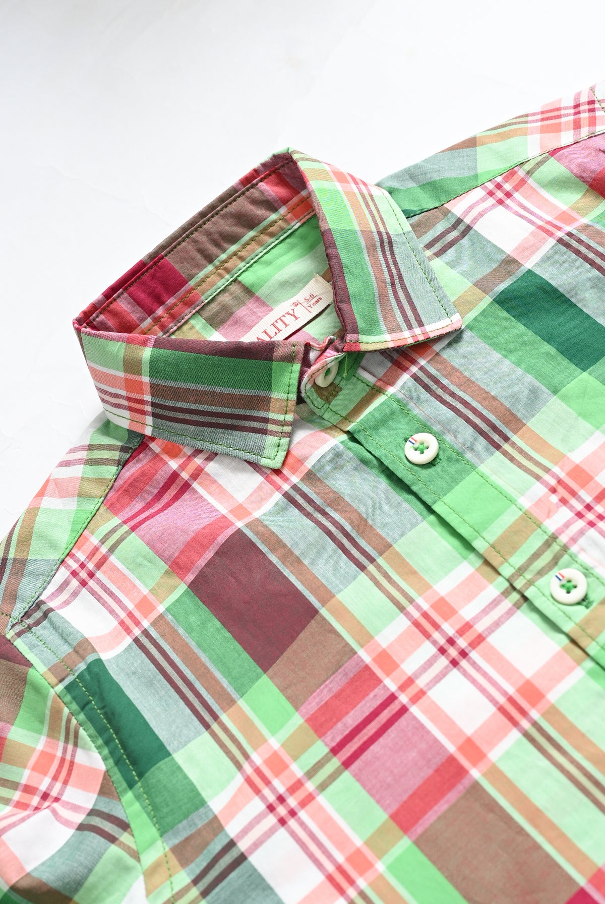 CHECKED PEACH SHIRT Reality