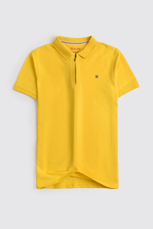 Yellow Cotton Polo Shirt