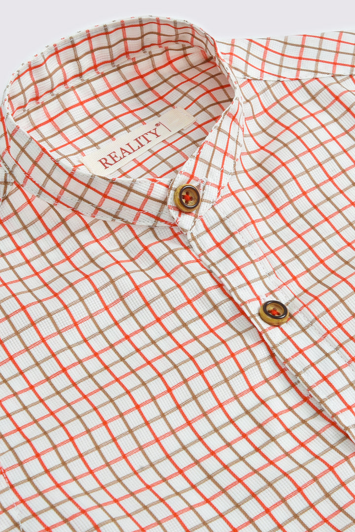 Classic White Checked Shirt Reality