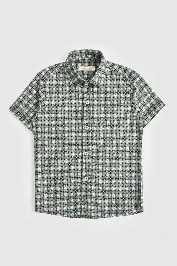 Geo Circles Pattern Casual Shirt