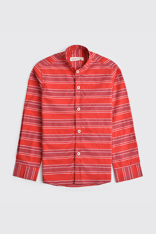 Vibrant Red Boy’s Casual Shirt