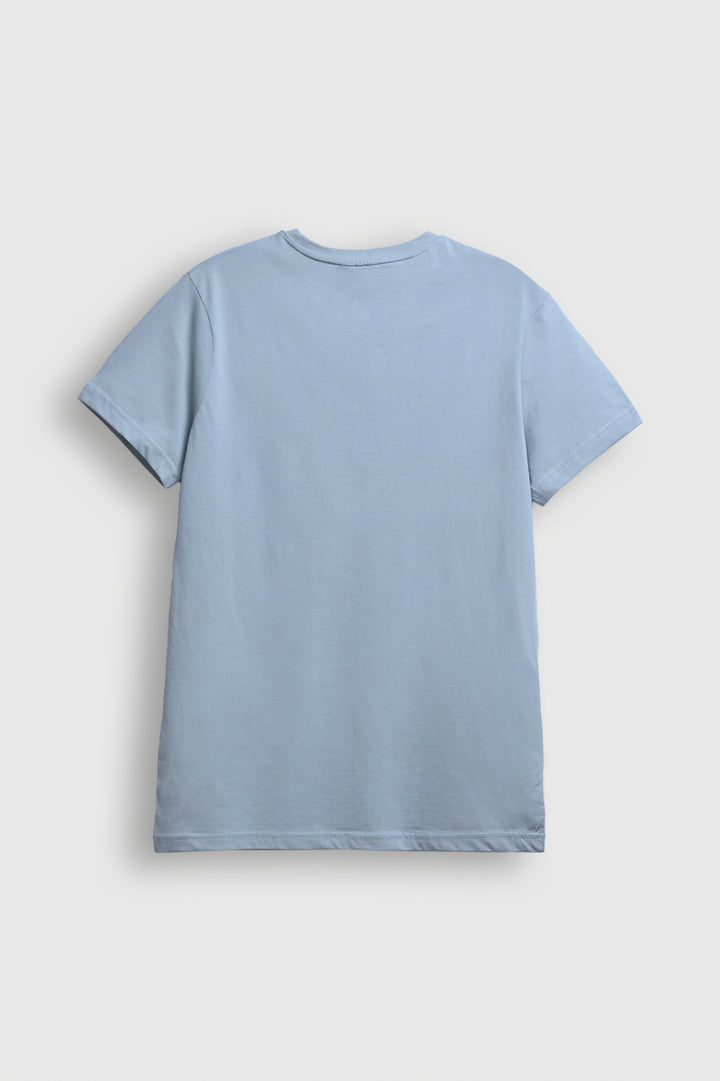 Light Blue 'No Fear No Excuses' Graphic T-Shirt – Unisex Fit Reality