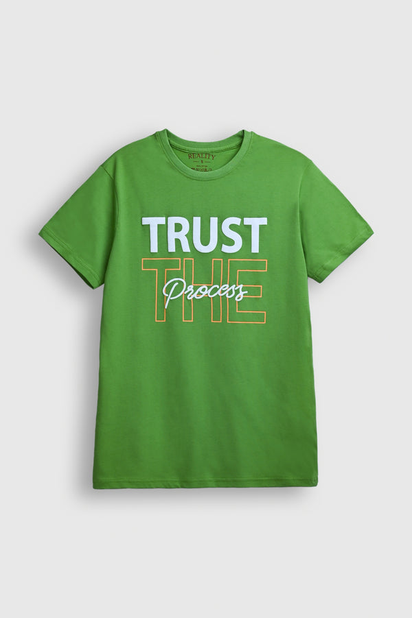Green 'Trust the Process' Motivational Graphic T-Shirt – Unisex Fit Reality