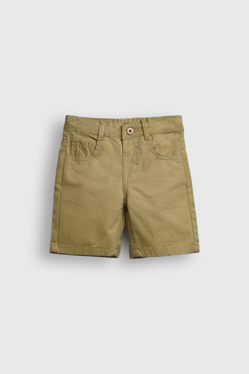 Boys Olive Green Cotton Twill Shorts Reality