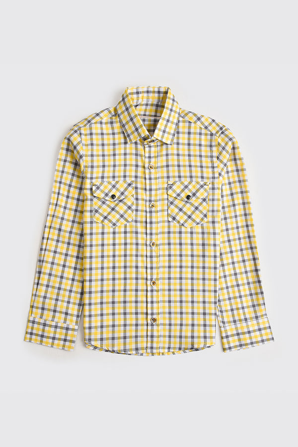 Dapper Yellow Check Shirt