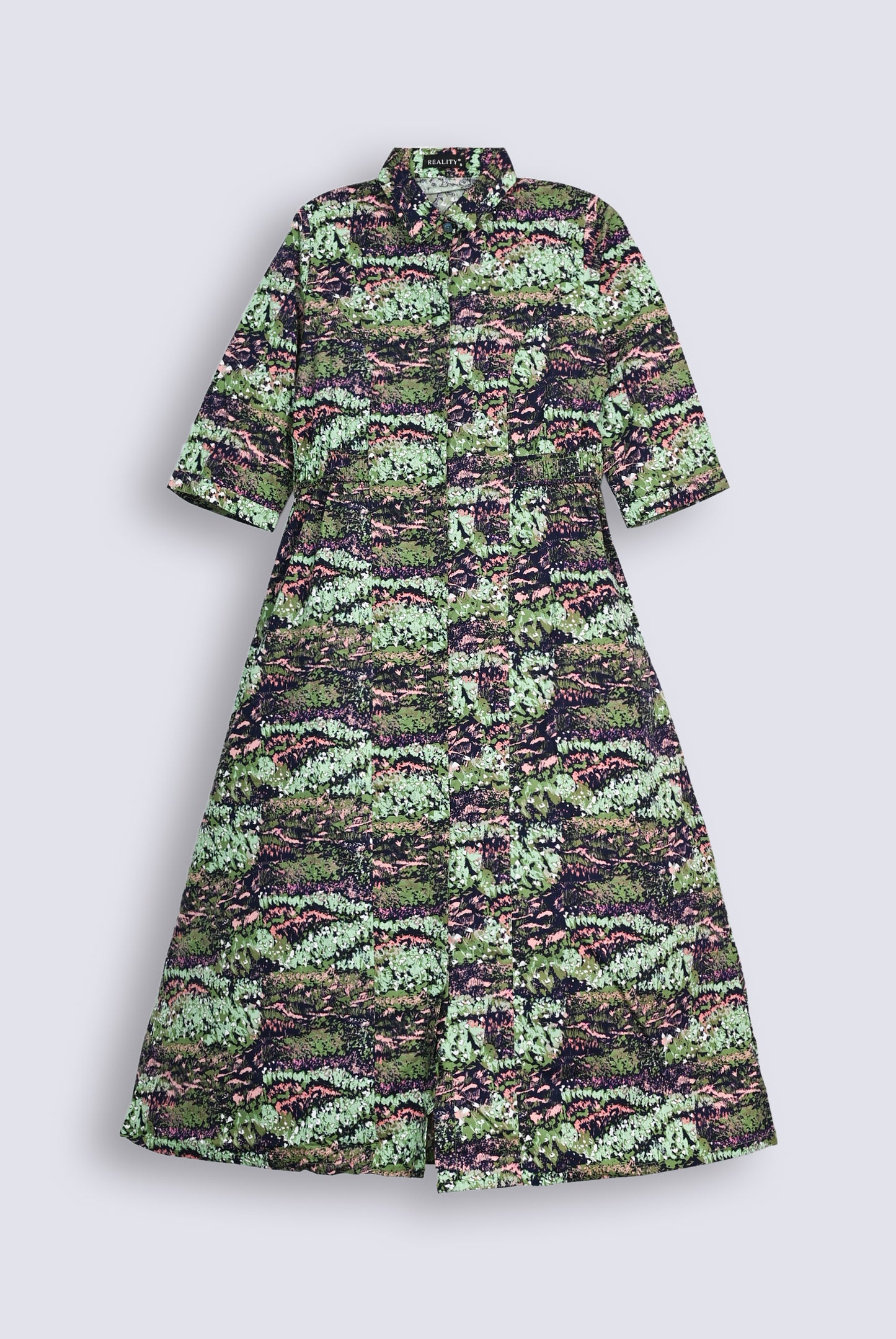 VERDANT WAVES PARROT FROCK Reality