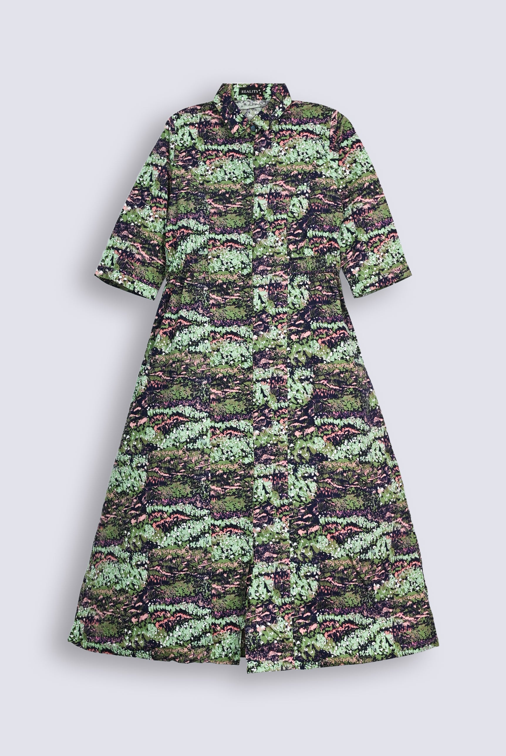 VERDANT WAVES PARROT FROCK Reality