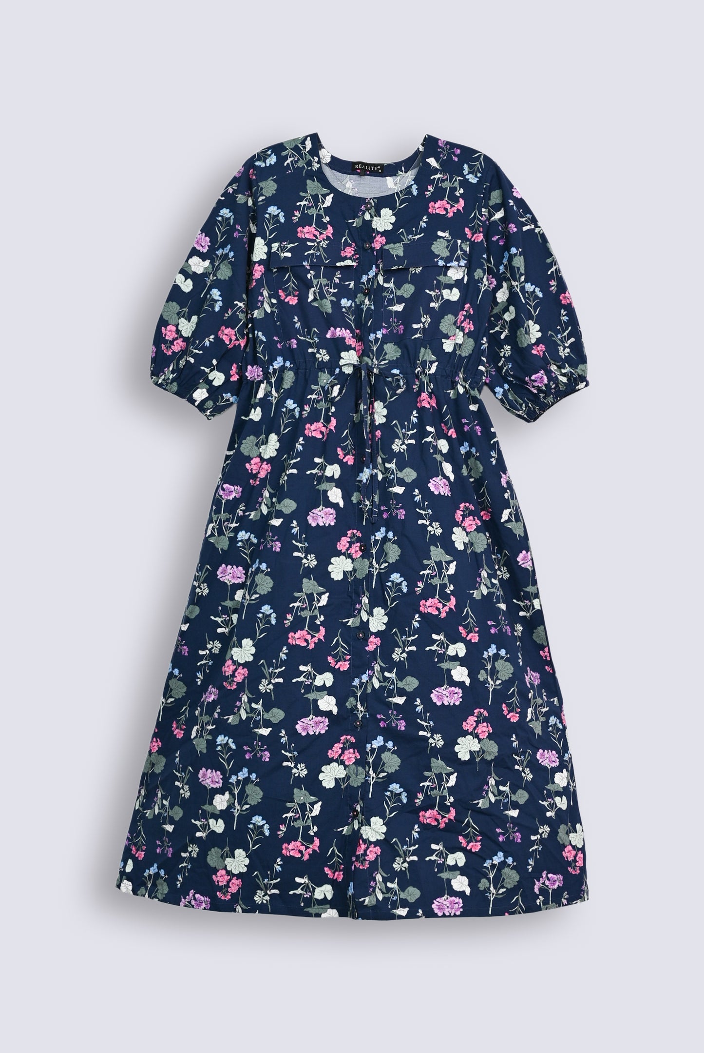 OBSIDIAN FLORAL NAVY FROCK Reality