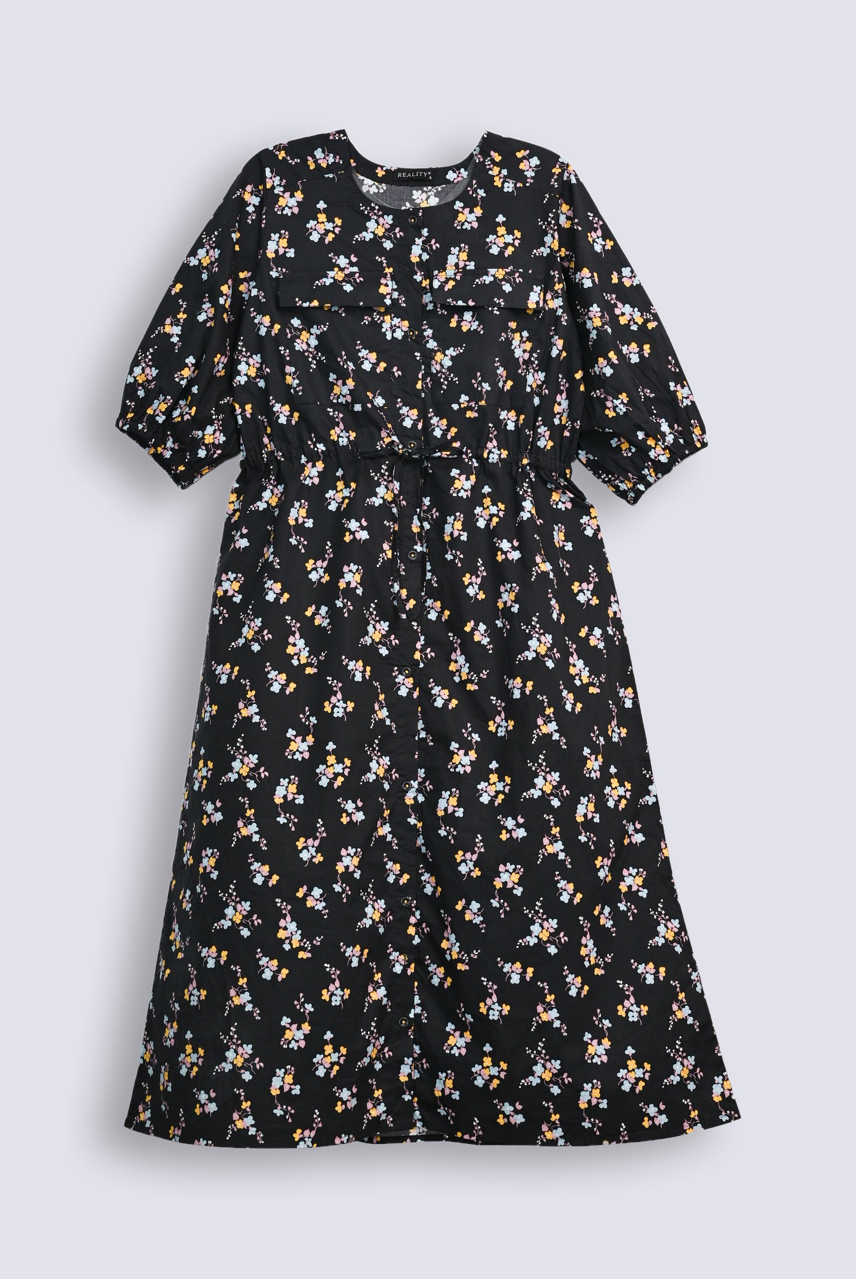 OBSIDIAN FLORAL BLACK FROCK Reality