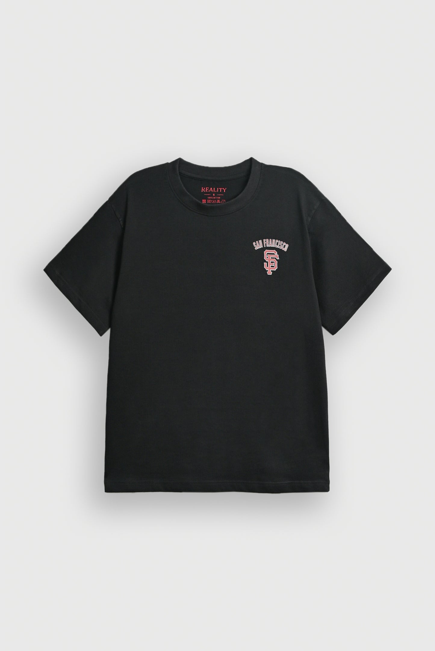 BLACK DOWN SHOULDER T-SHIRT Reality