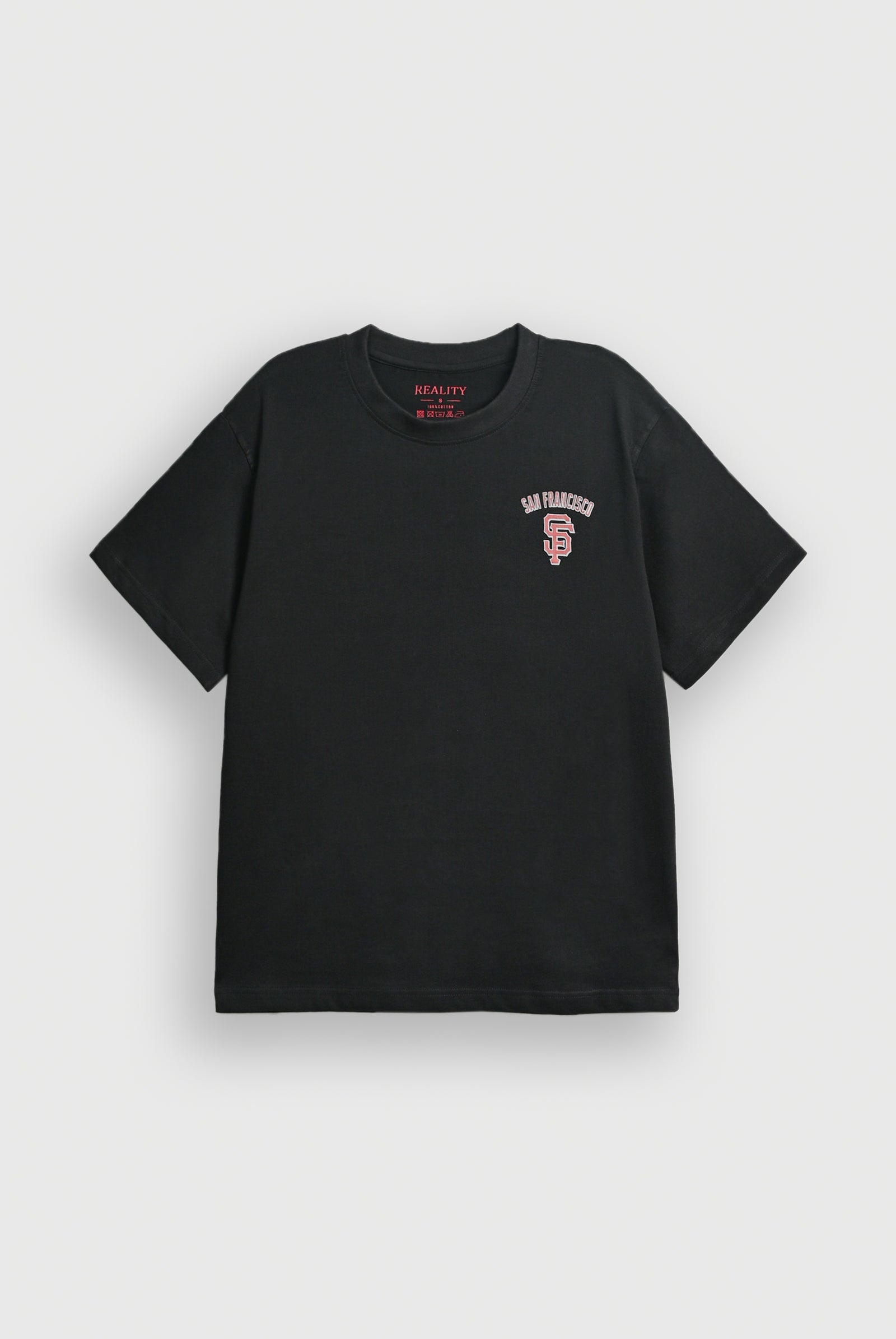 BLACK DOWN SHOULDER T-SHIRT Reality