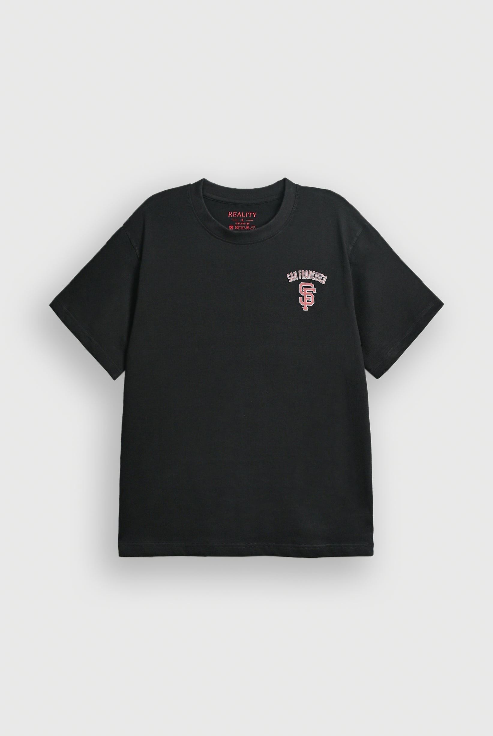 BLACK DOWN SHOULDER T-SHIRT Reality