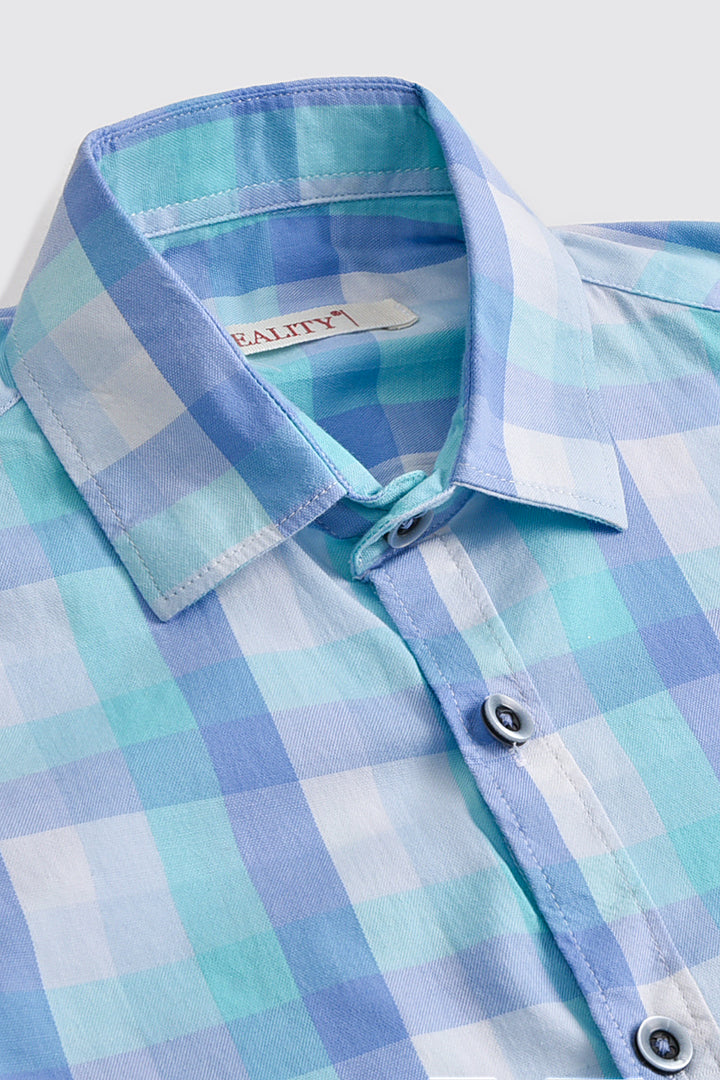 Blue Checked Casual Shirt Reality
