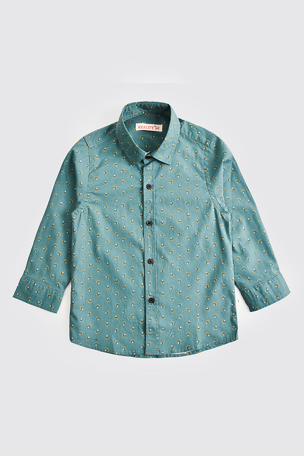 Green Pixel Casual Shirt (3-24M)