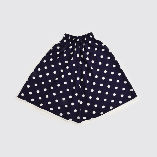 Navy Blue Polka Dots Skirt
