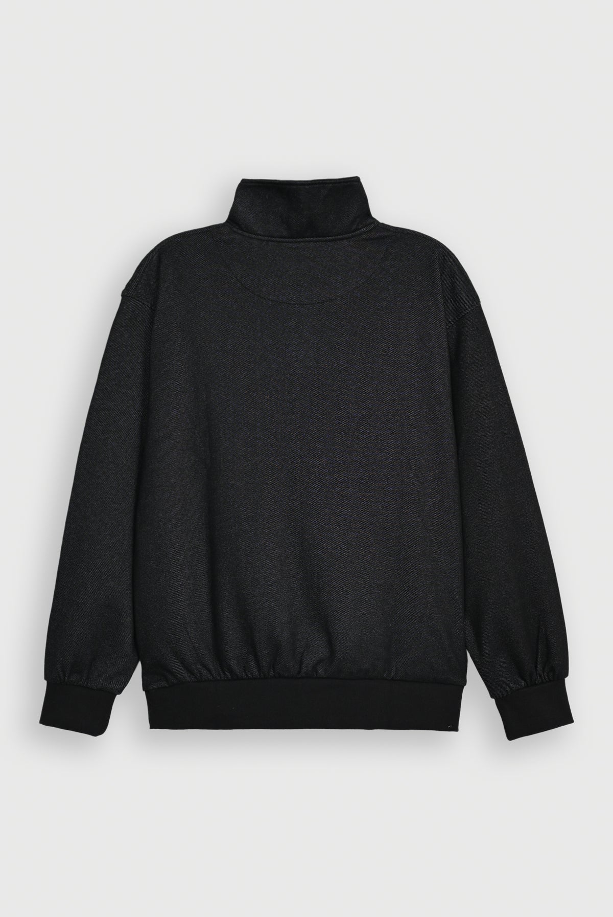 HALF ZIP BLACK MOCK NECK