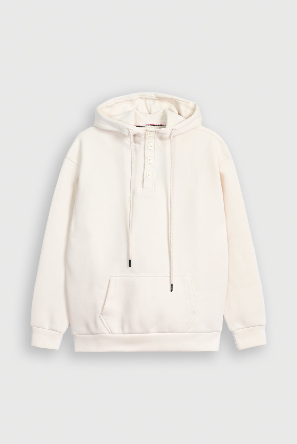 PLACKET OFF WITHE HOODIE Reality