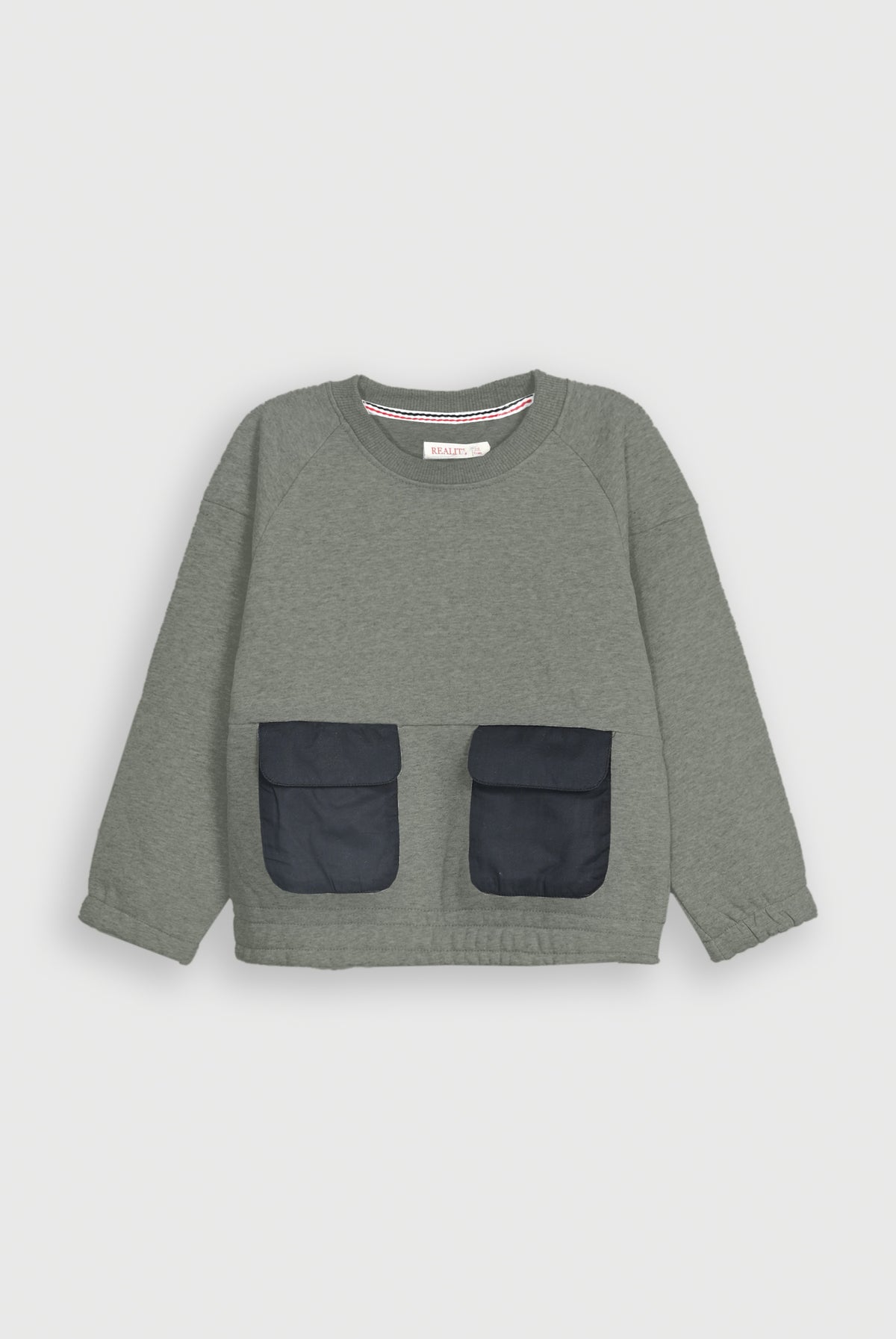 DOUBLE POCKET GREEN SWEATSHIRT