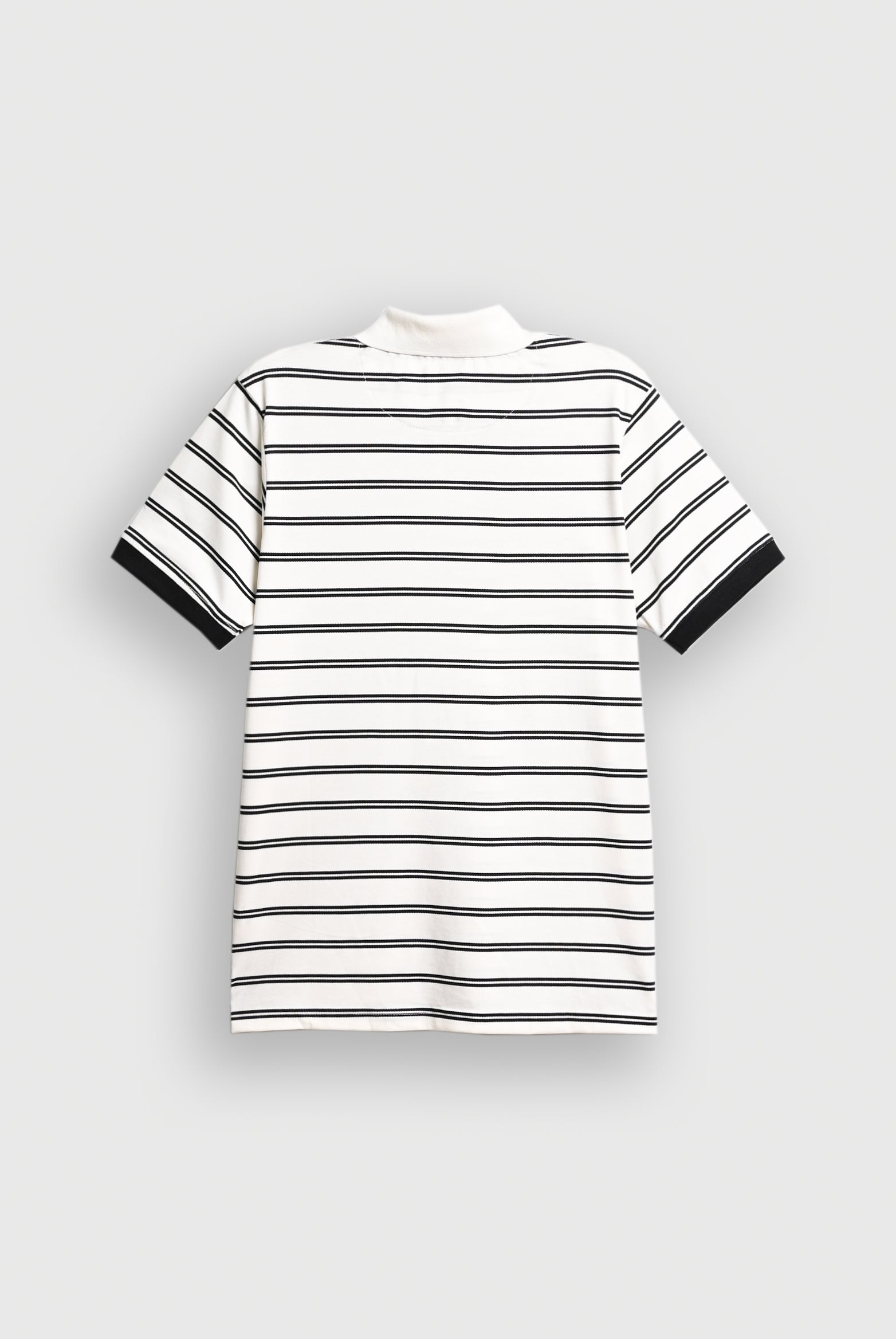 MEN WHITE Strip Polo Shirt Reality