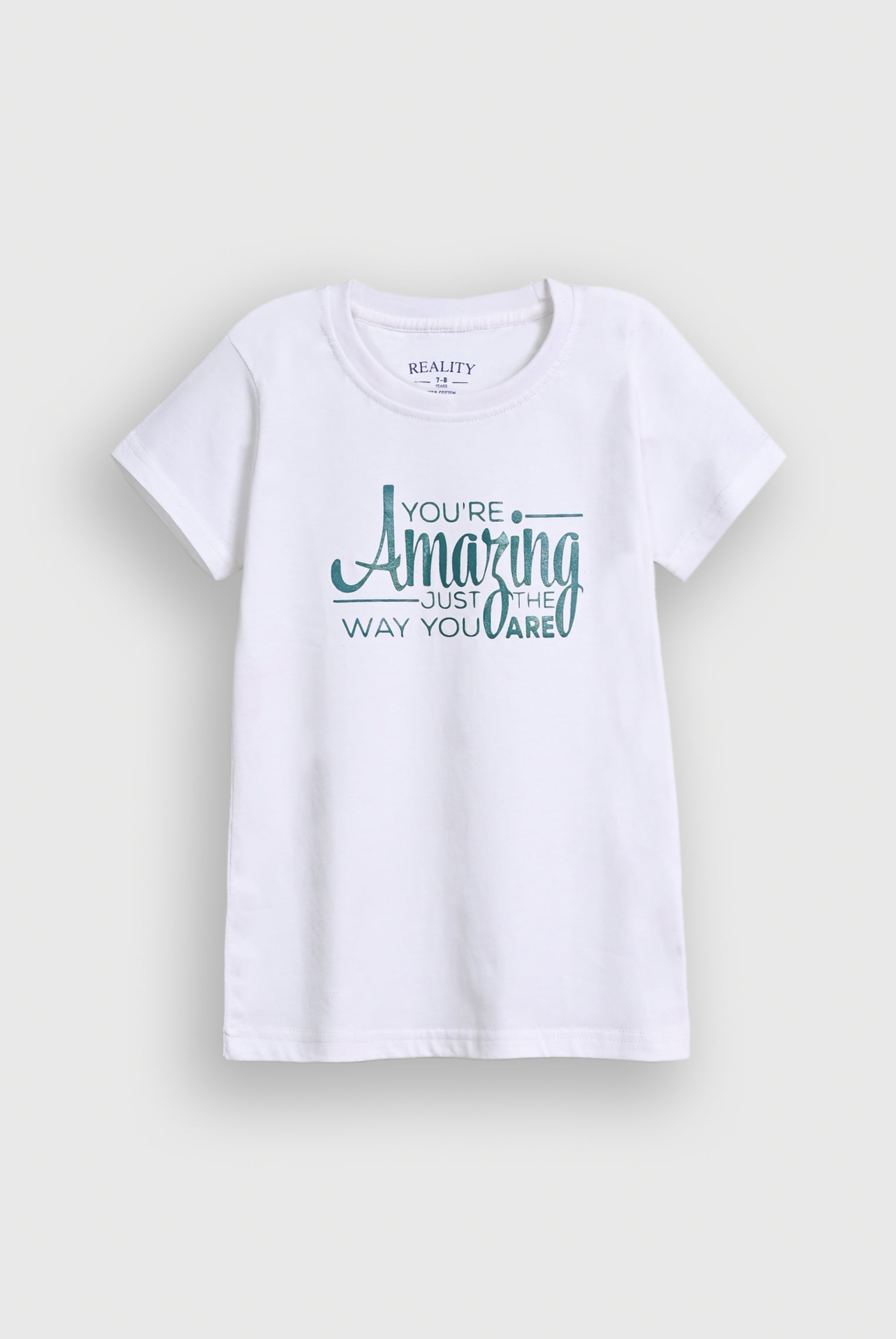 Girls WHITE T-SHIRT Reality