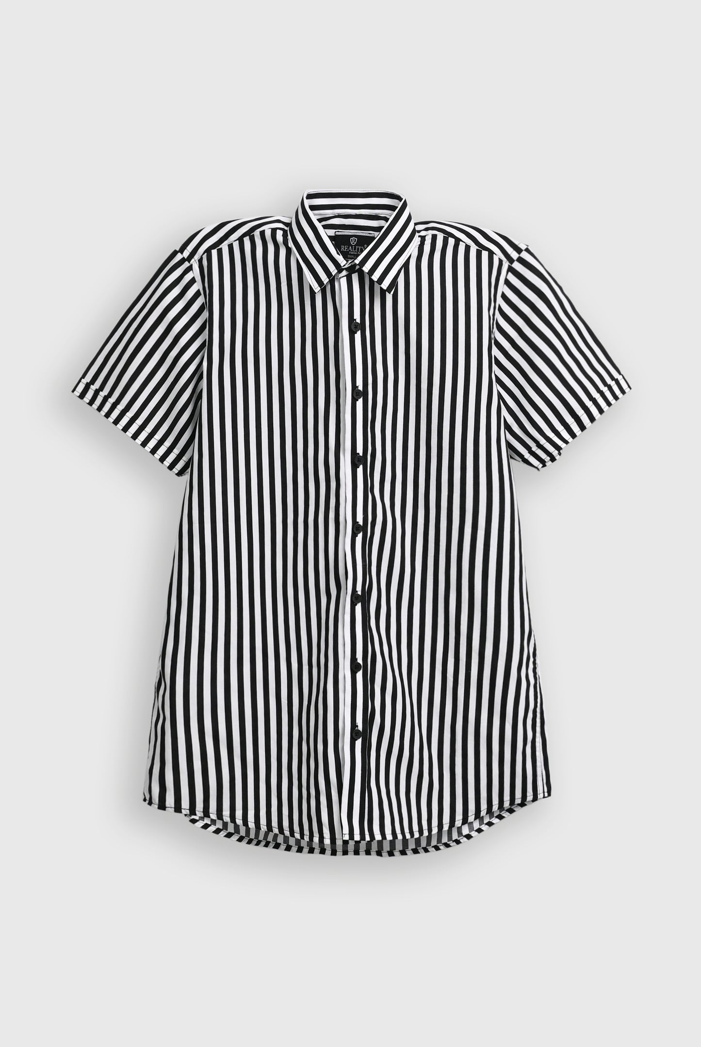 MEN CASUAL LIGHT WHITE LINE SHIRT Reality