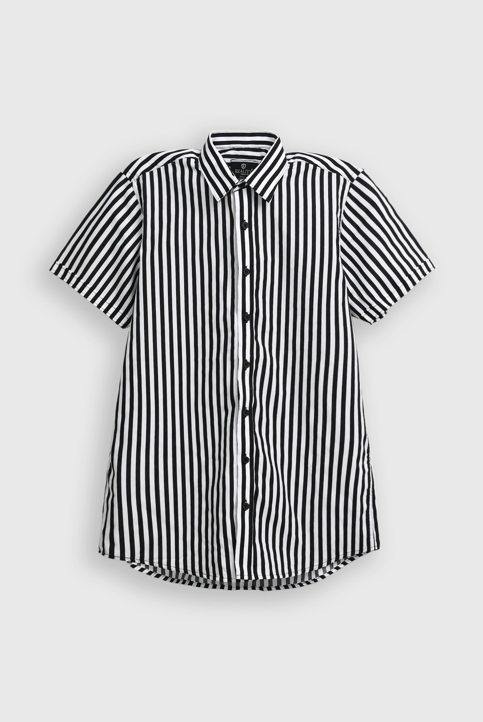 MEN CASUAL LIGHT WHITE LINE SHIRT Reality