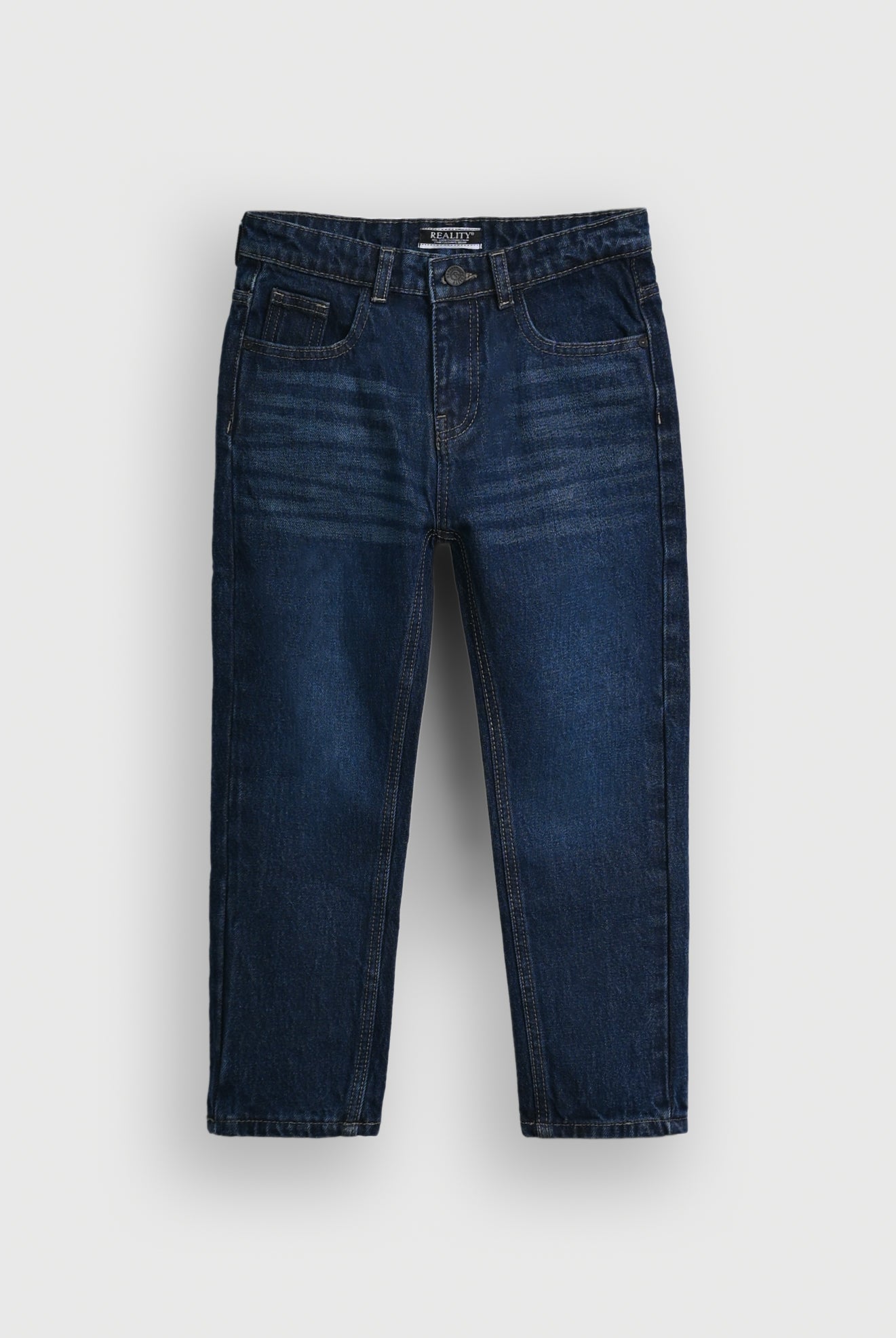 MID BLUE Washed Wide-Leg Jeans for Boys Reality