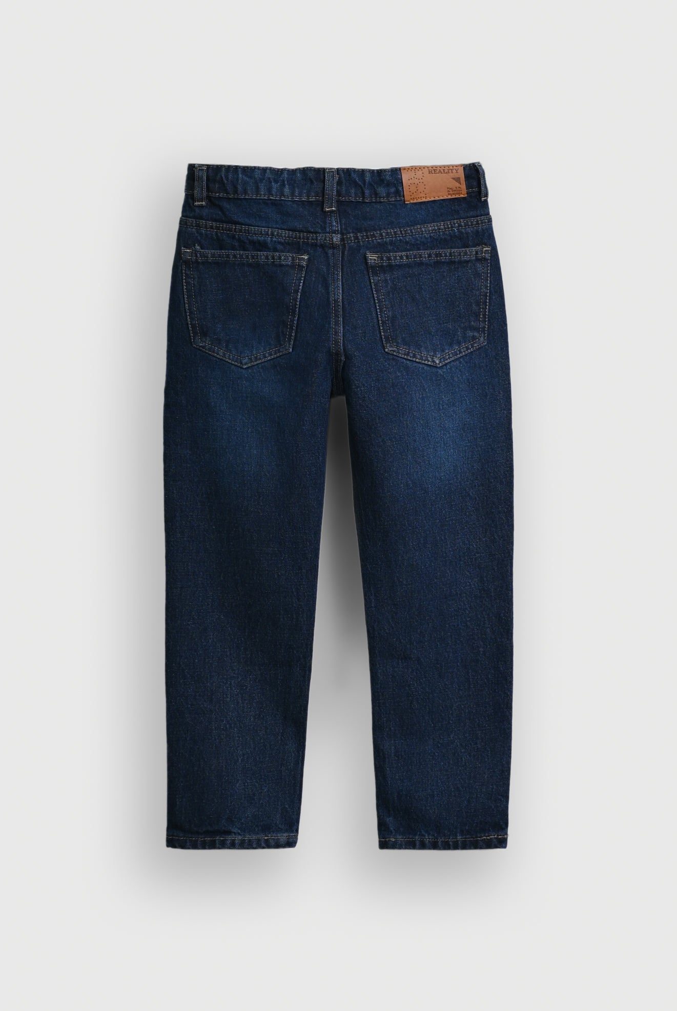 DARK BLUE Washed Wide-Leg Jeans for Boys Reality