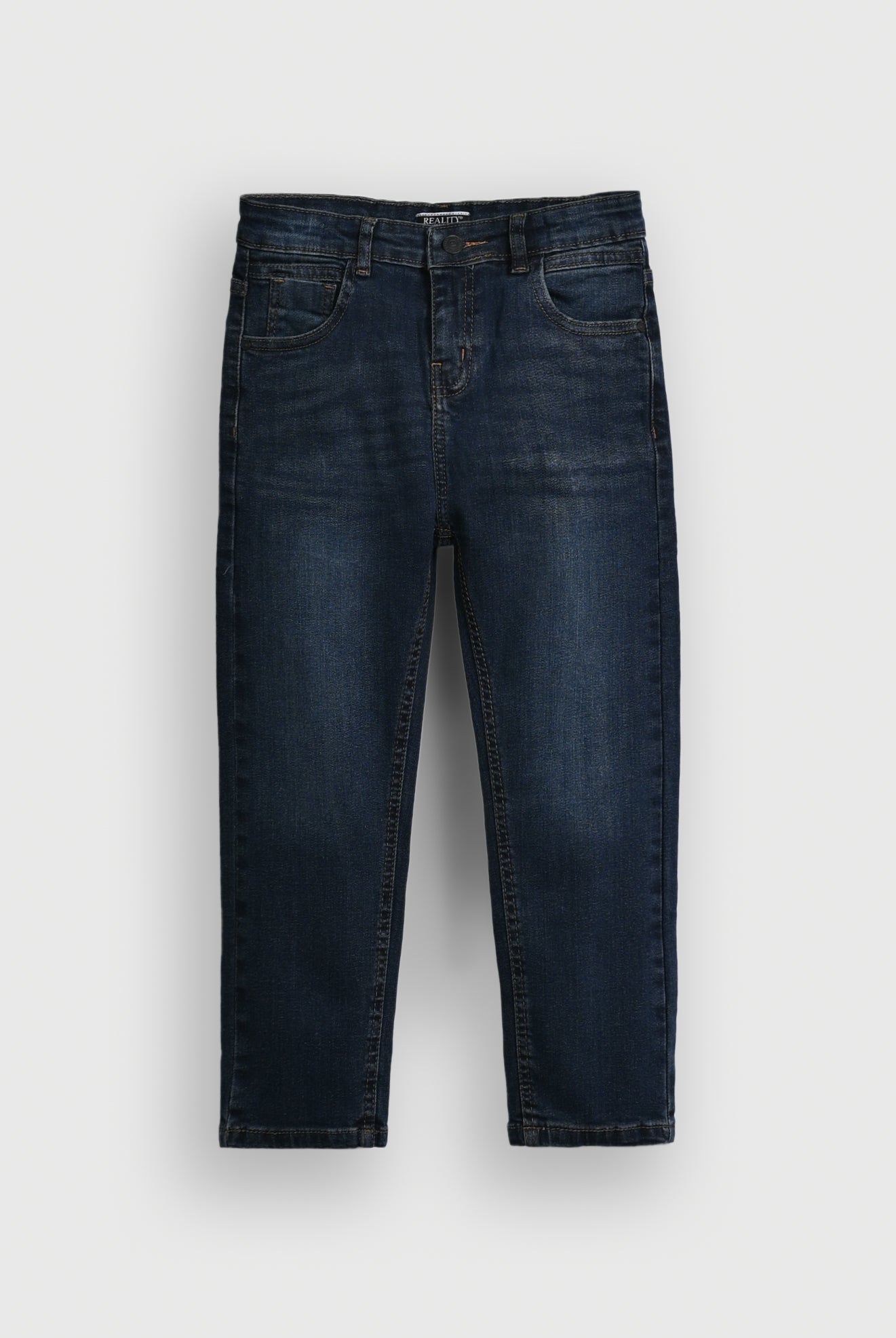 DARK BLUE Washed Wide-Leg Jeans for Boys Reality