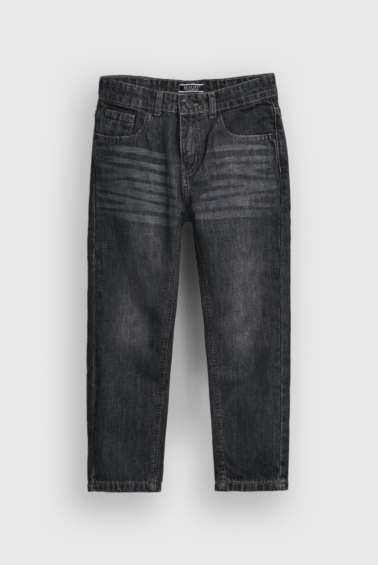 GRAY Washed Wide-Leg Jeans for Boys Reality