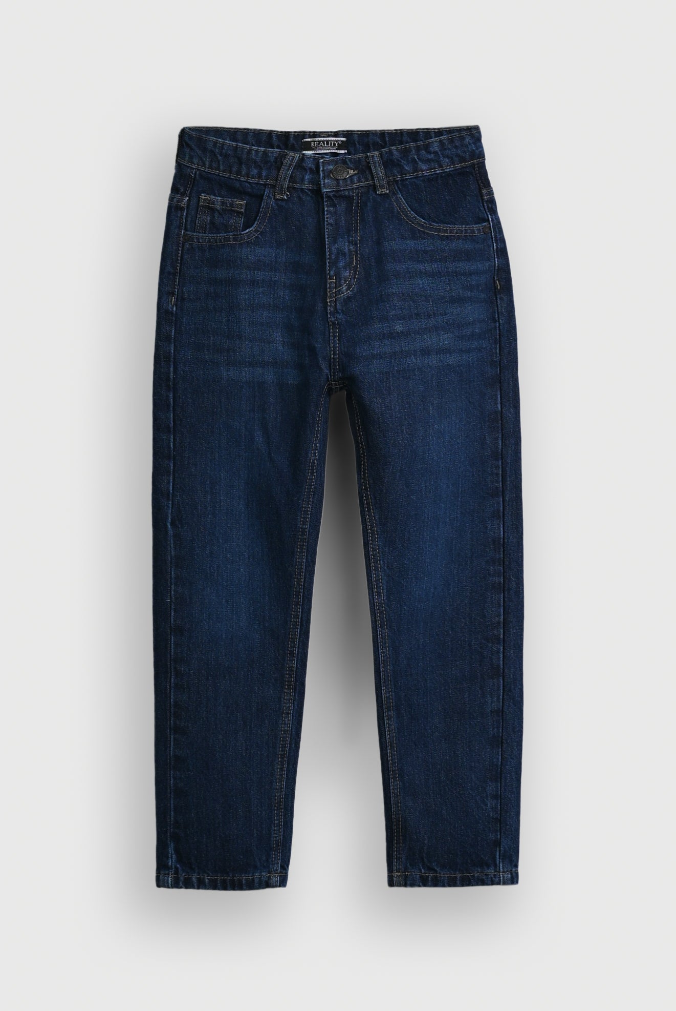DARK BLUE Washed Wide-Leg Jeans for Boys Reality