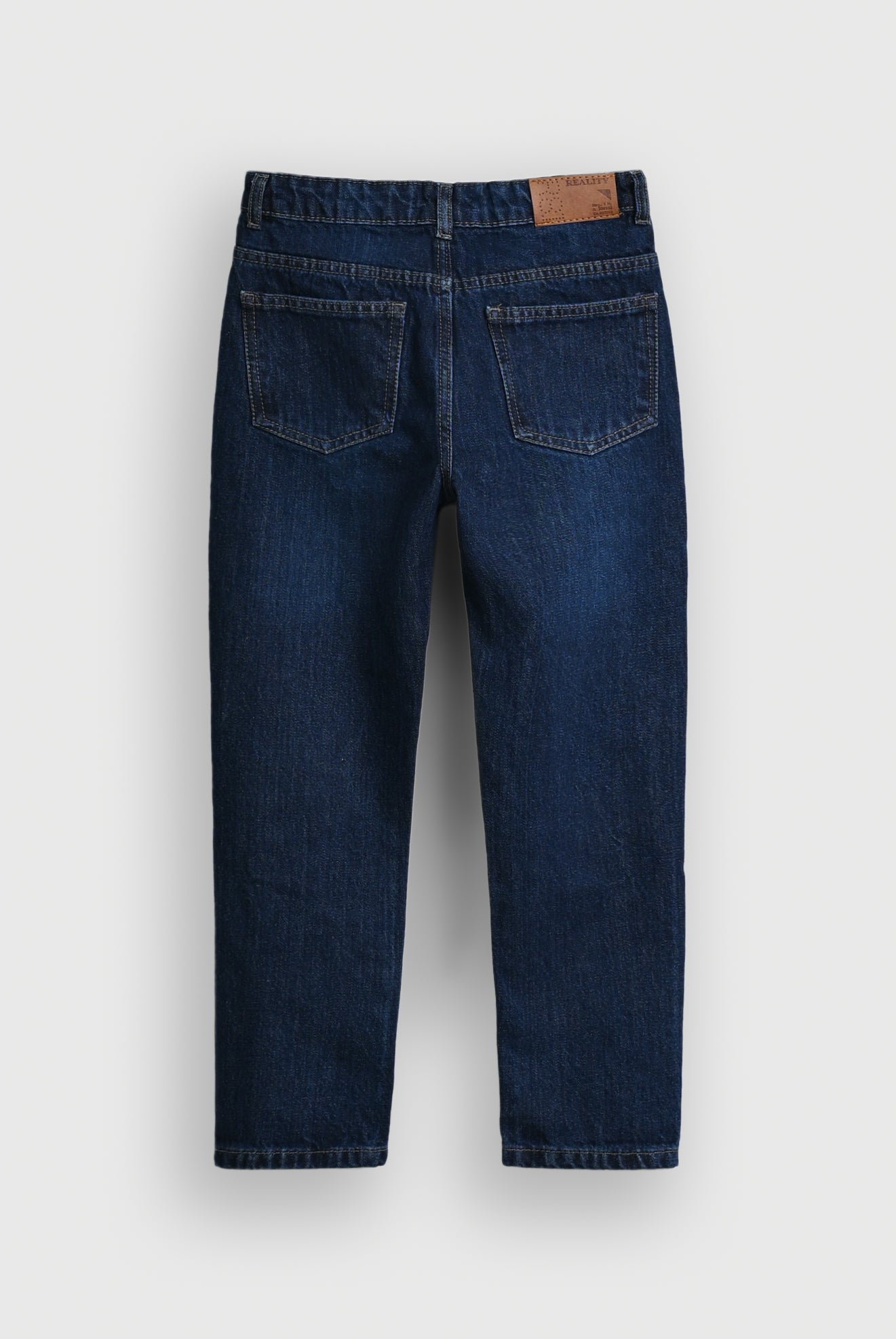 DARK BLUE Washed Wide-Leg Jeans for Boys Reality