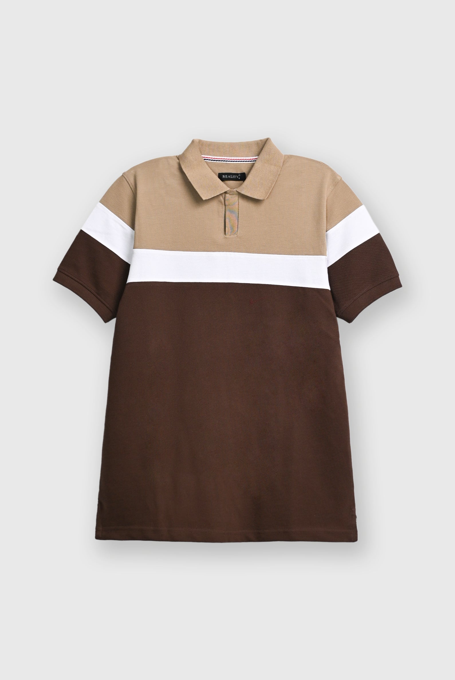 MEN LIGHT DARK BROWN POLO Reality