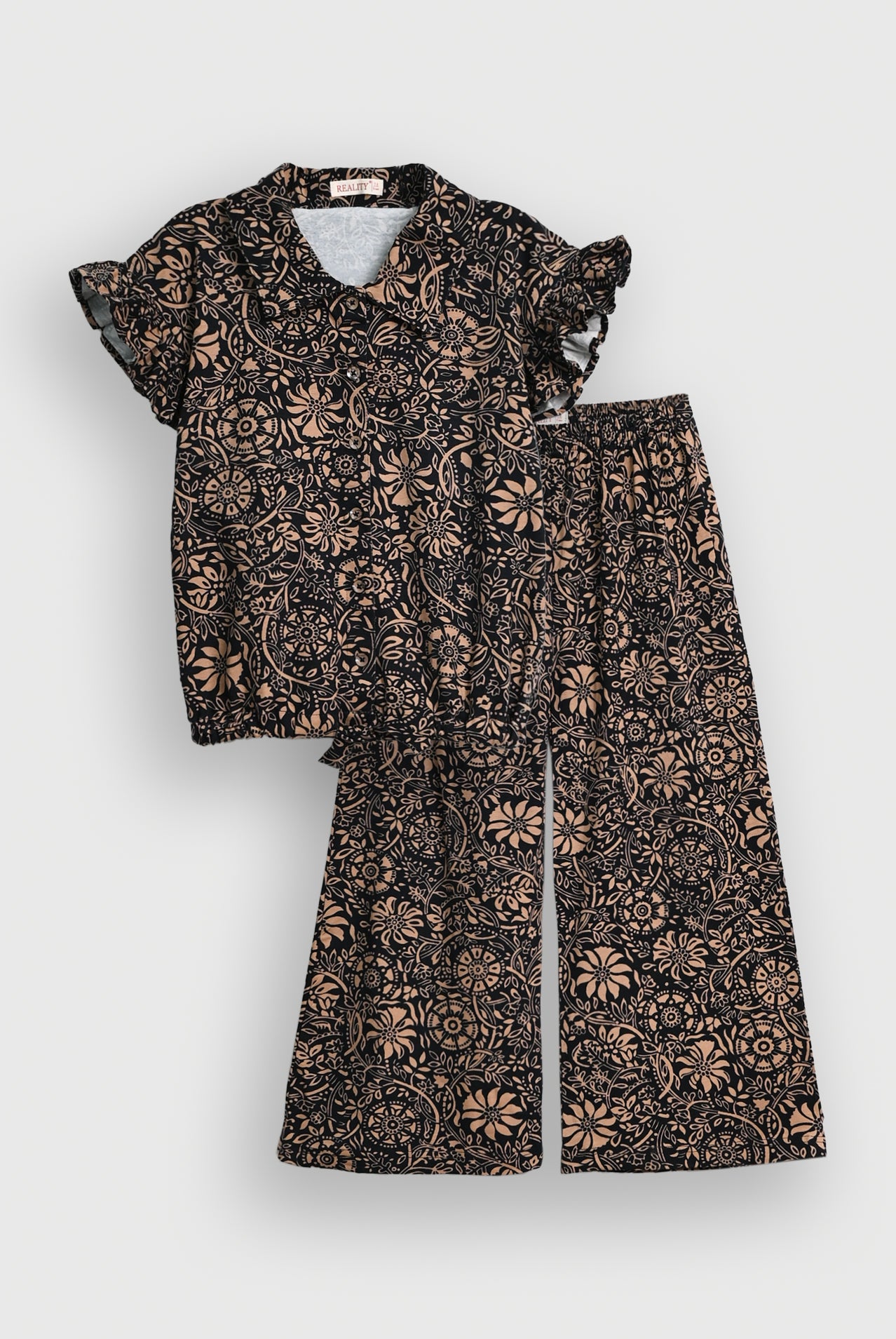 LIGHT BROWN STARRY BLOOM SUIT Reality