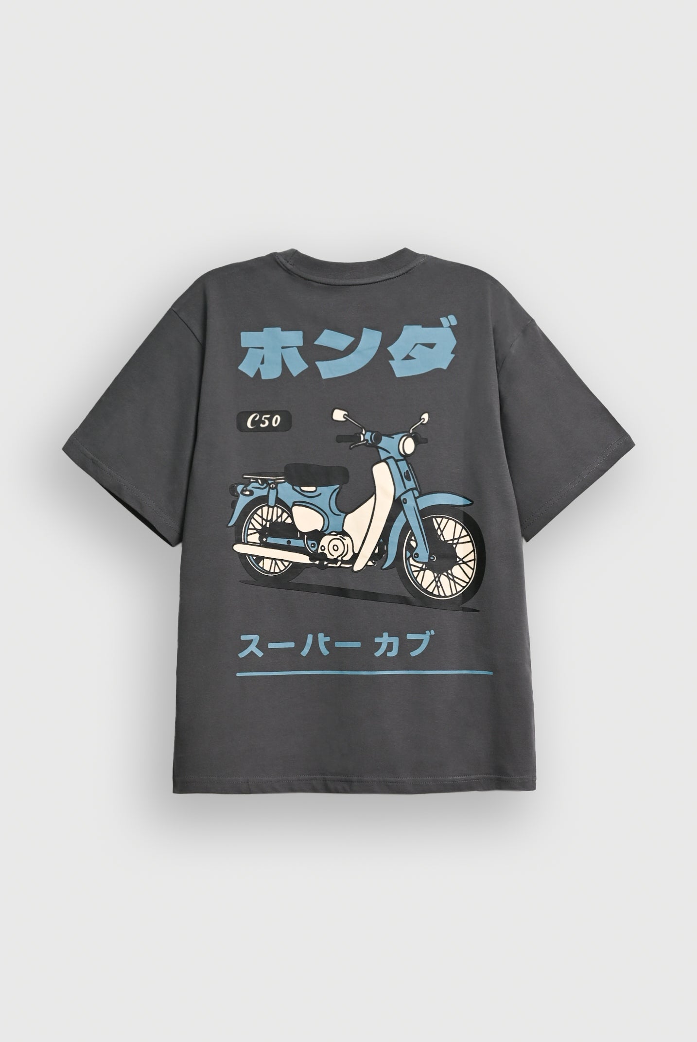 MEN DROP SHOULDER GREY PRINTED T-SHIRT Reality