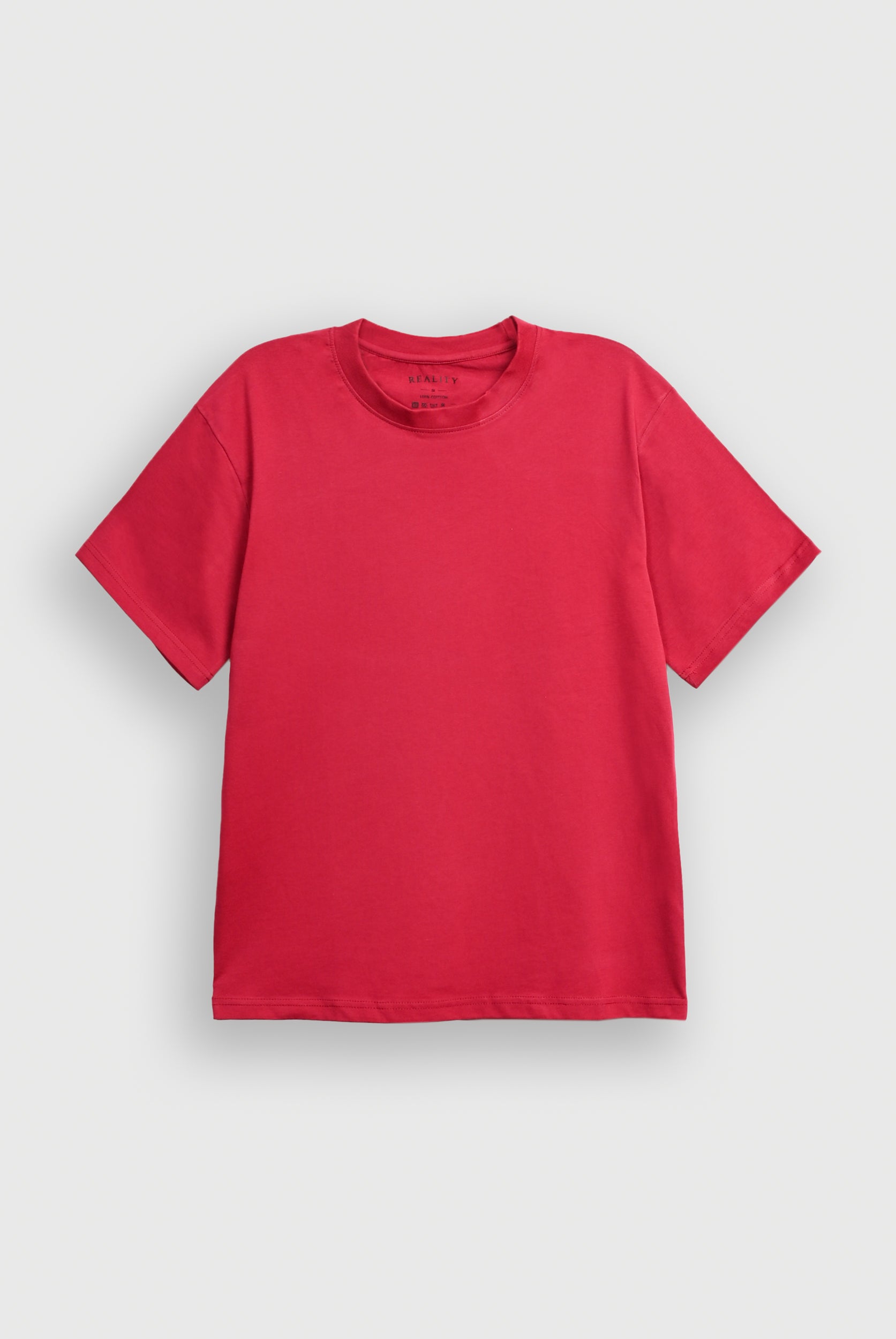 DROP SHOULDER PRINTED RED T-SHIRT Reality