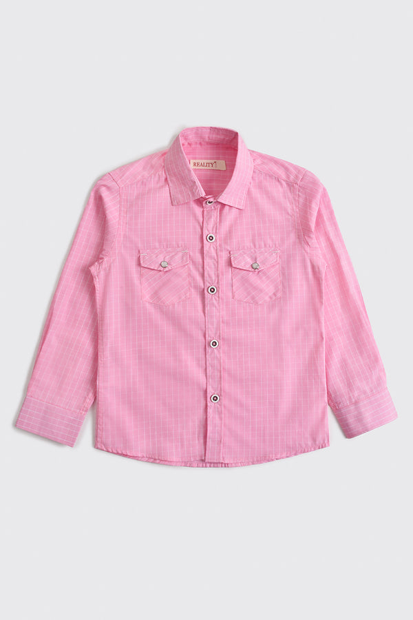 Pink Plaid Casual Shirt