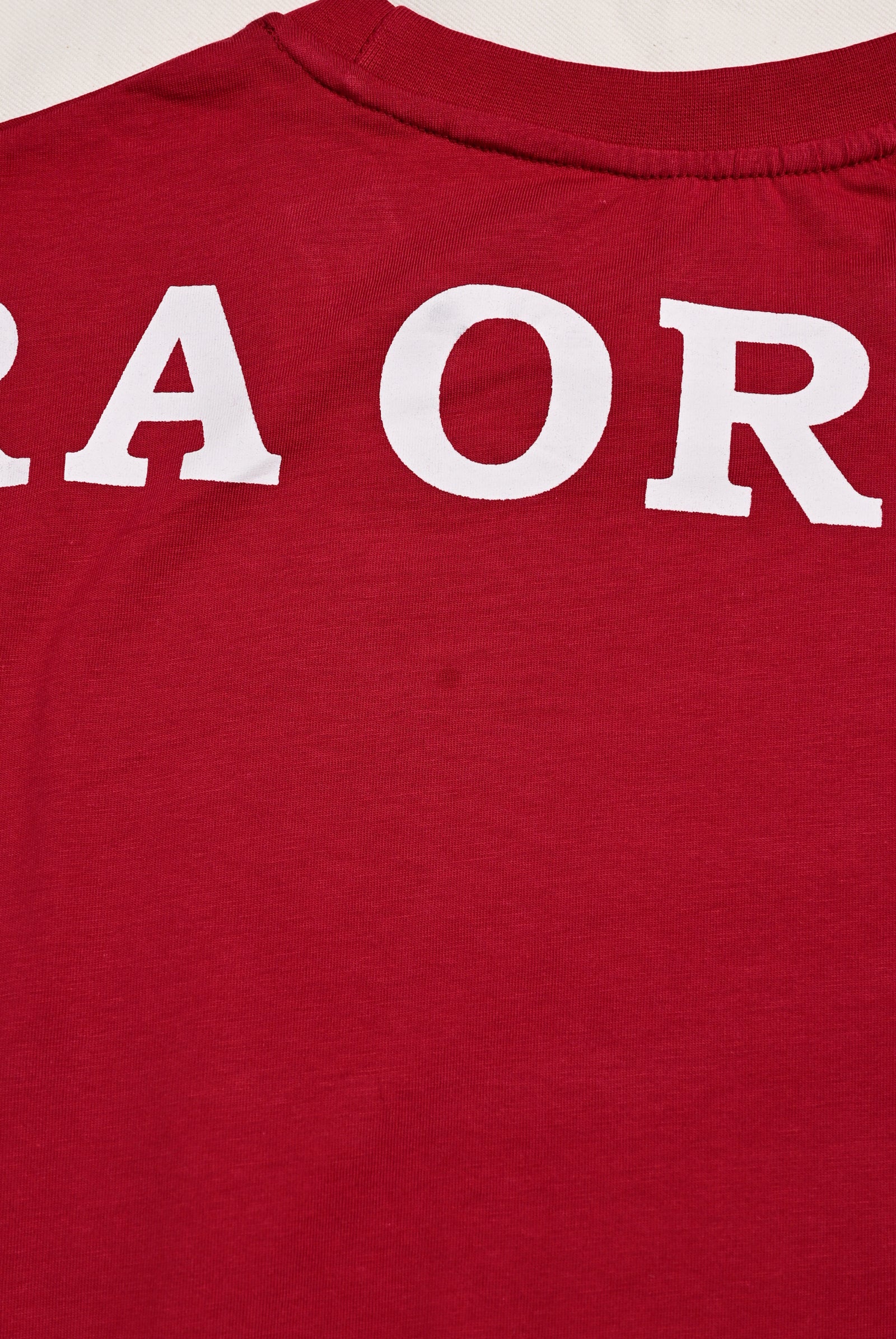 DROP SHOULDER PRINTED RED T-SHIRT Reality