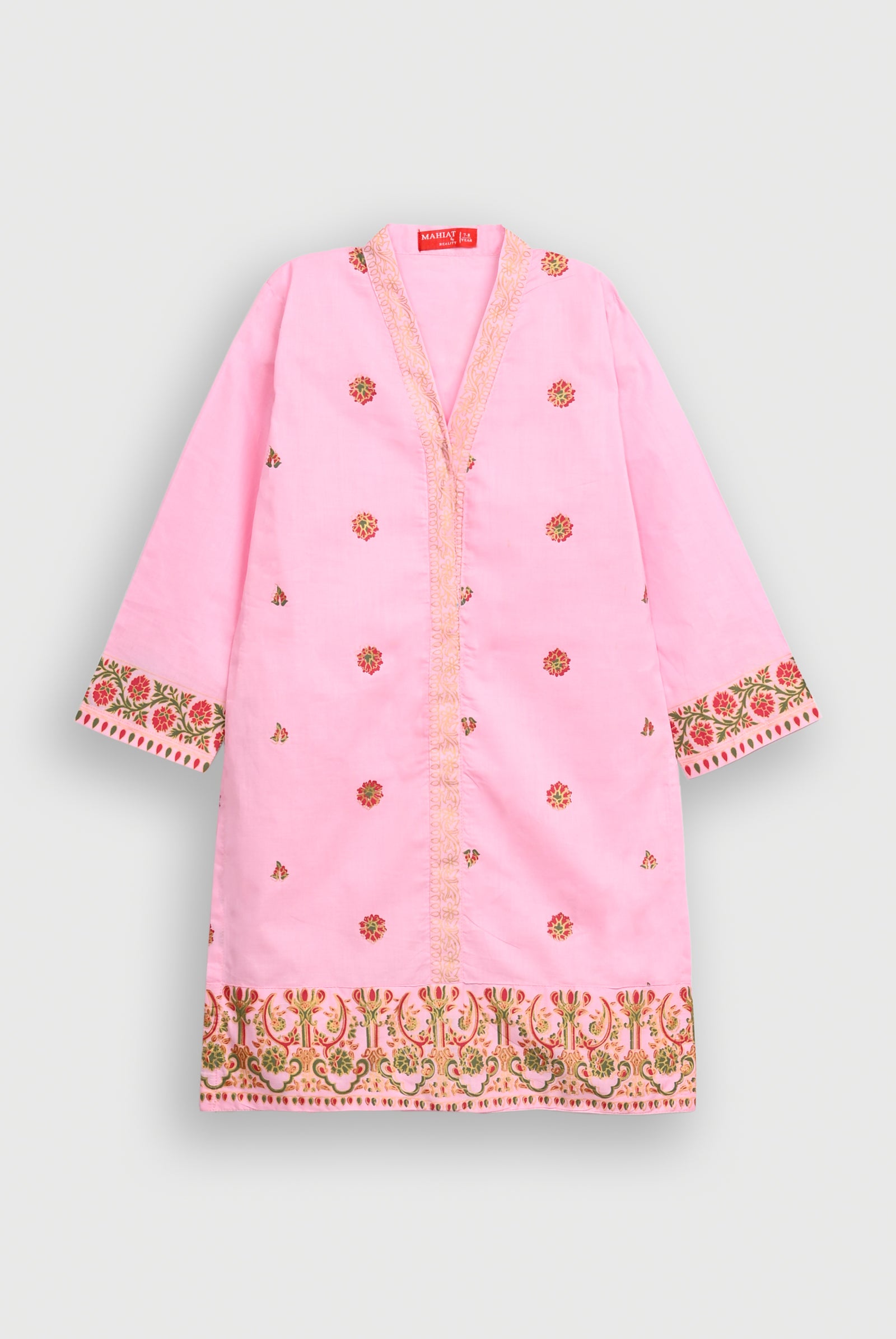 PINK BLOCK PRINTED SUIT Reality